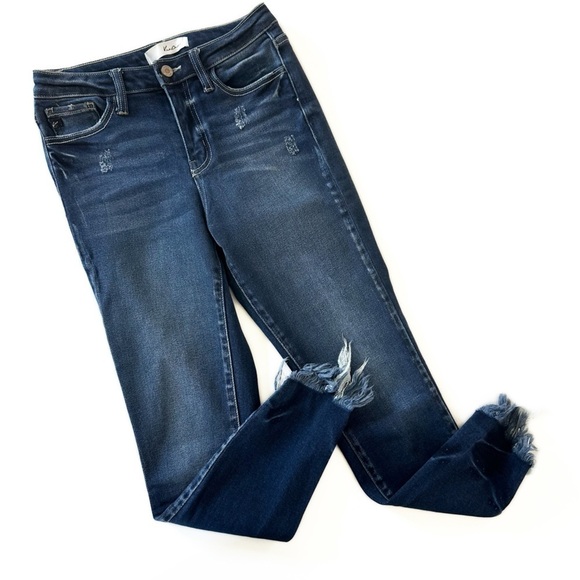 Kancan Jeans Womens 26 5 High Rise Dana Raw Hem Skinny Stretch Jeans - Picture 2 of 6